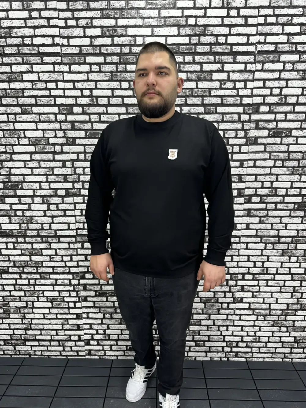 Büyük Beden Erkek Yeni Sezon Sweat Beyaz Kırmızı Siyah Lacivert Renk Dikiş Amblem