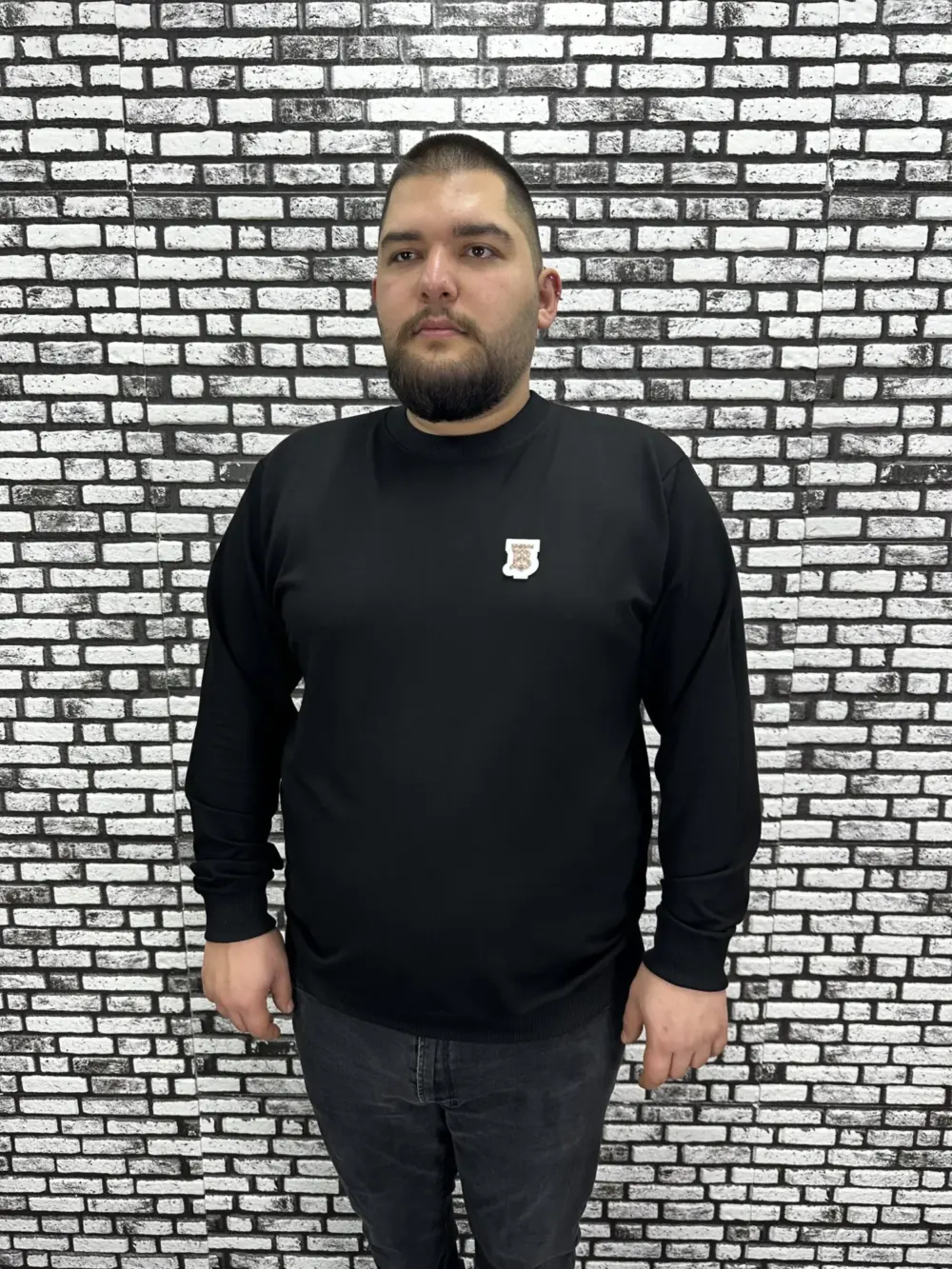 Büyük Beden Erkek Yeni Sezon Sweat Beyaz Kırmızı Siyah Lacivert Renk Dikiş Amblem