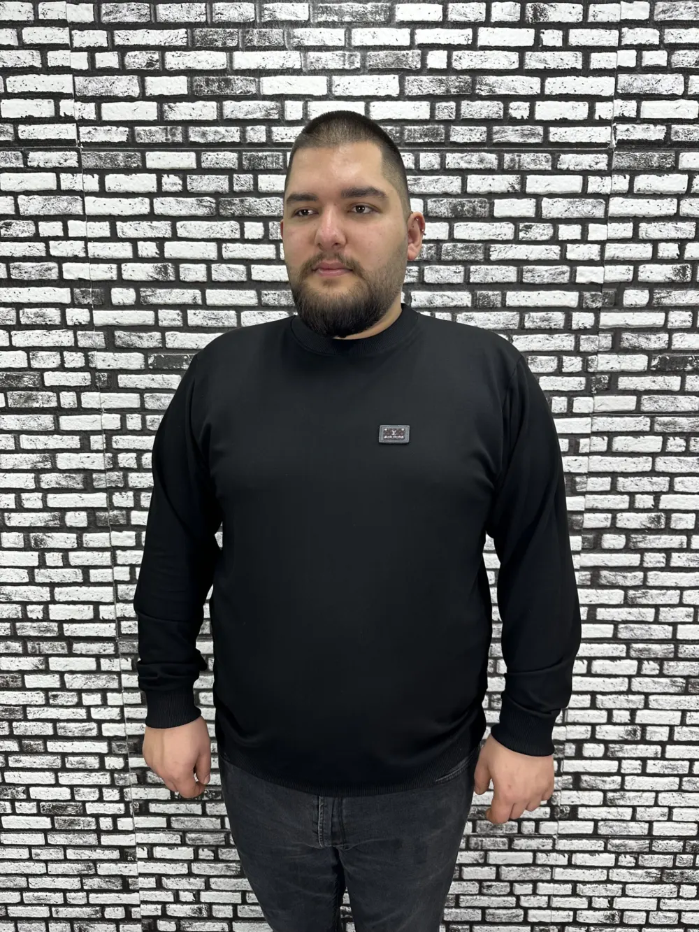Büyük Beden Erkek Yeni Sezon Sweat Beyaz Kırmızı Siyah Lacivert Renk Dikiş Amblem