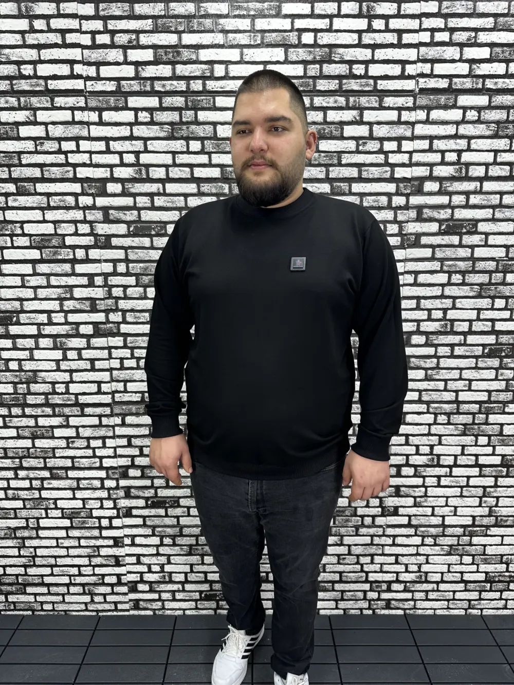 Büyük Beden Erkek Yeni Sezon Sweat Beyaz Kırmızı Siyah Lacivert Renk Dikiş Amblem