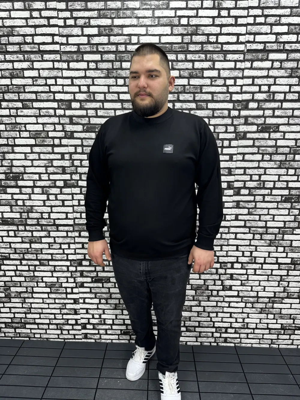 Büyük Beden Erkek Yeni Sezon Sweat Beyaz Kırmızı Siyah Lacivert Renk Dikiş Amblem