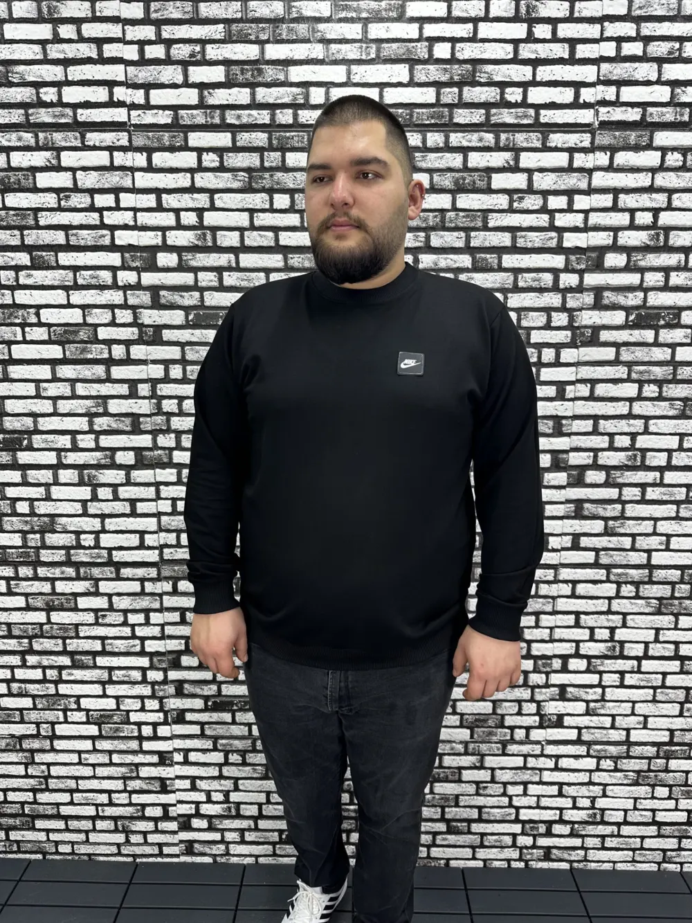 Büyük Beden Erkek Yeni Sezon Sweat Beyaz Kırmızı Siyah Lacivert Renk Dikiş Amblem