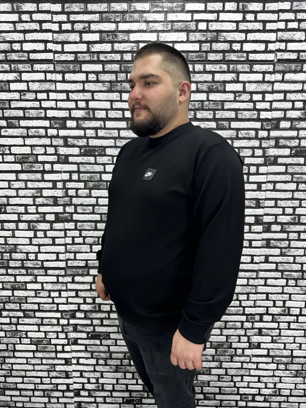 Büyük Beden Erkek Yeni Sezon Sweat Beyaz Kırmızı Siyah Lacivert Renk Dikiş Amblem
