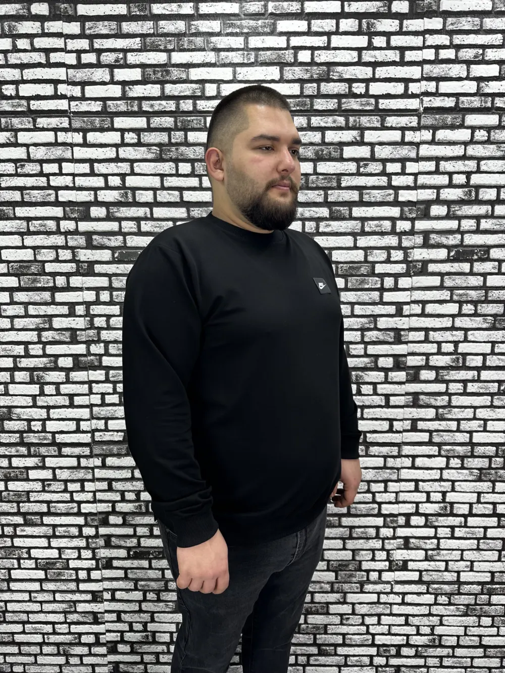Büyük Beden Erkek Yeni Sezon Sweat Beyaz Kırmızı Siyah Lacivert Renk Dikiş Amblem