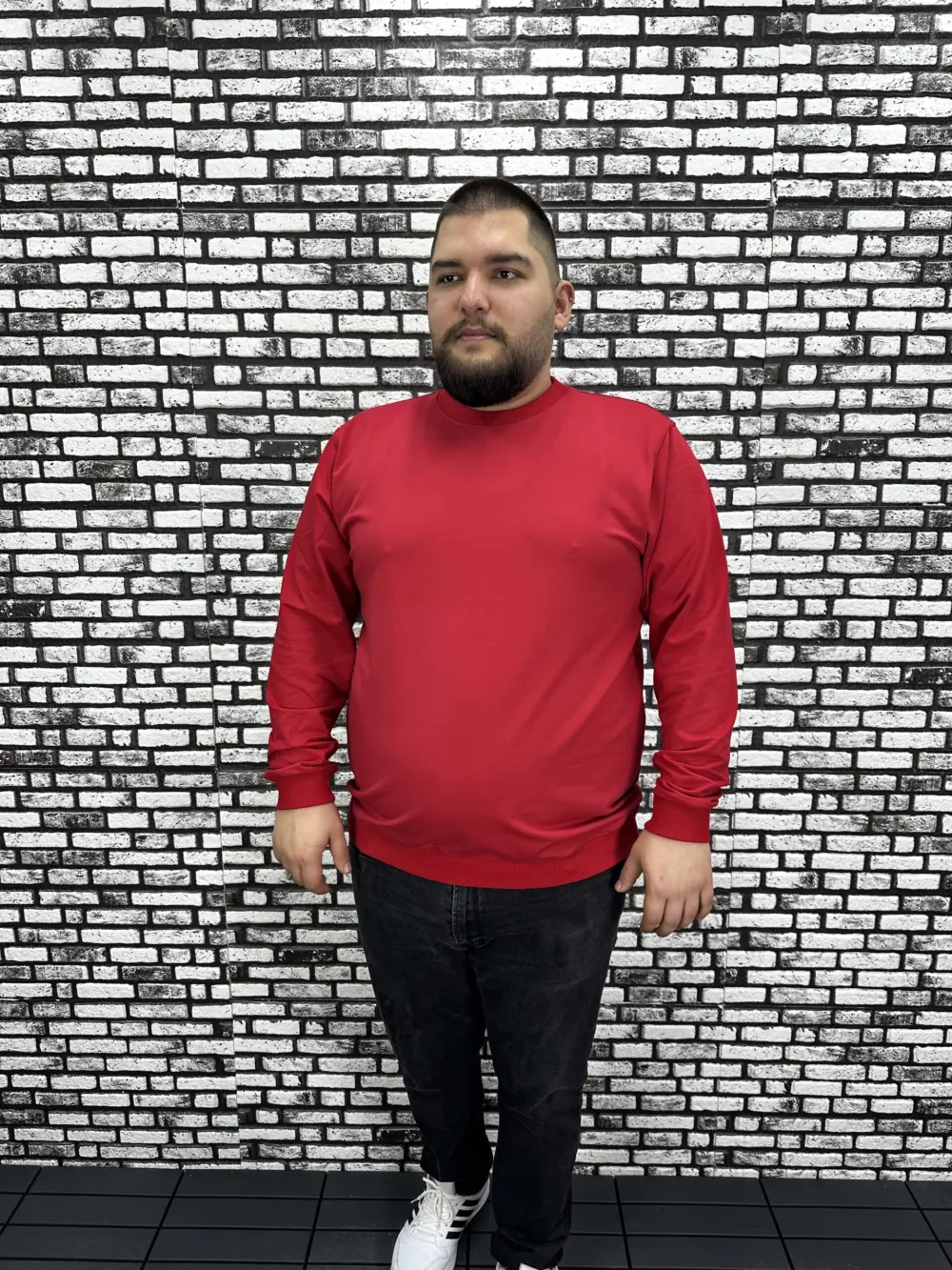 Büyük Beden Erkek Yeni Sezon Sweat Beyaz Kırmızı Siyah Lacivert Renk Modacho
