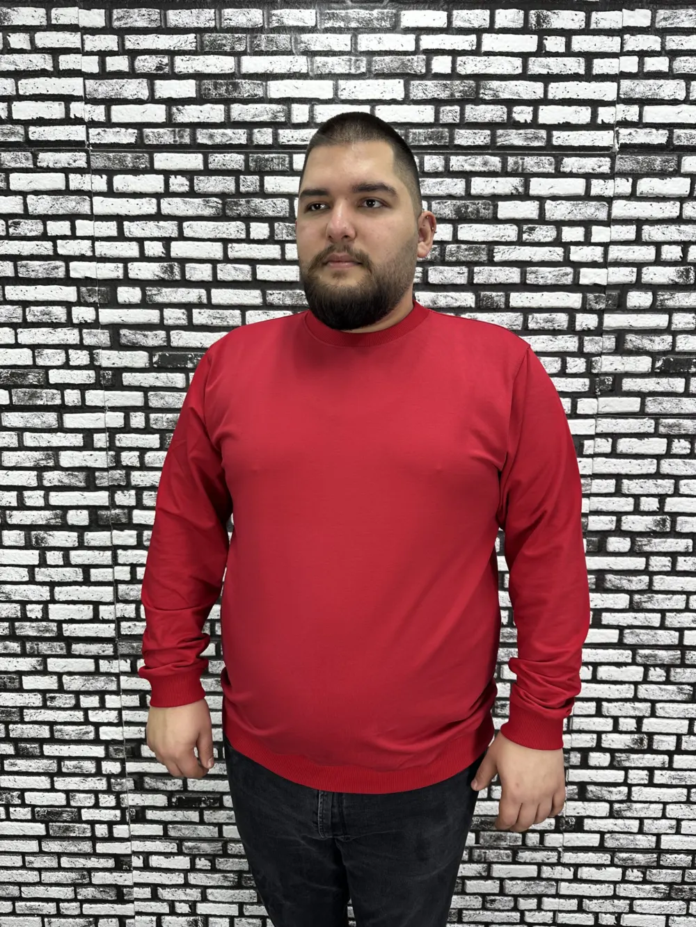 Büyük Beden Erkek Yeni Sezon Sweat Beyaz Kırmızı Siyah Lacivert Renk Modacho