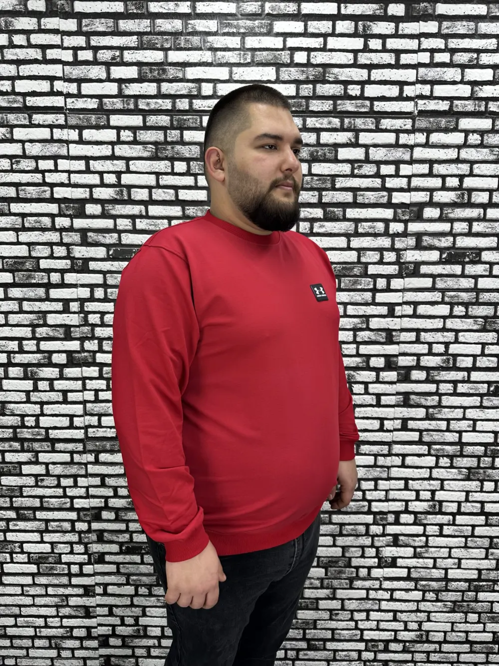 Büyük Beden Erkek Yeni Sezon Sweat Beyaz Kırmızı Siyah Lacivert Renk Dikiş Amblem