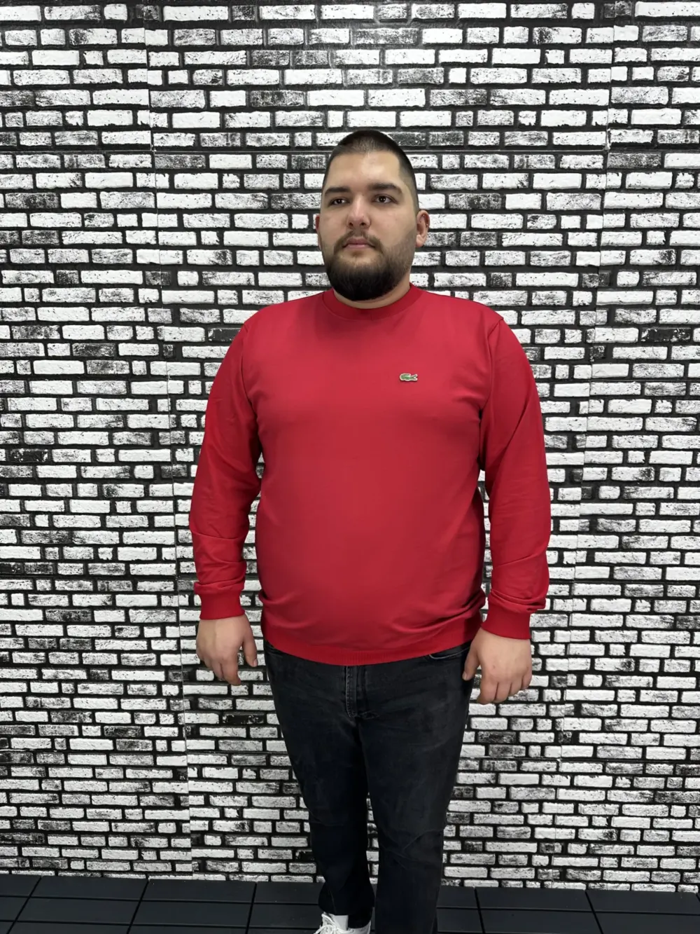 Büyük Beden Erkek Yeni Sezon Sweat Beyaz Kırmızı Siyah Lacivert Renk Dikiş Amblem