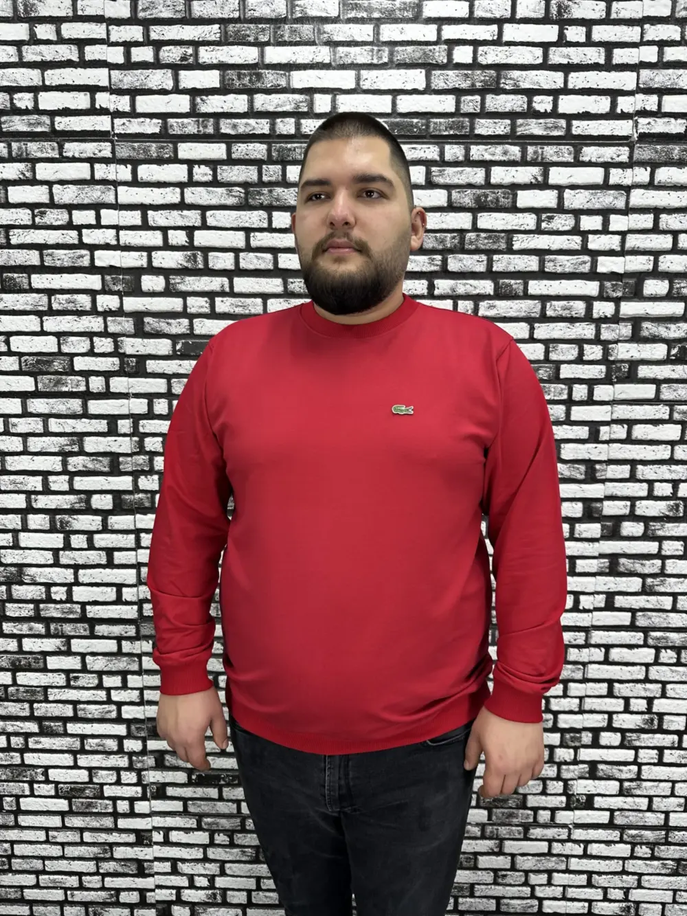 Büyük Beden Erkek Yeni Sezon Sweat Beyaz Kırmızı Siyah Lacivert Renk Dikiş Amblem