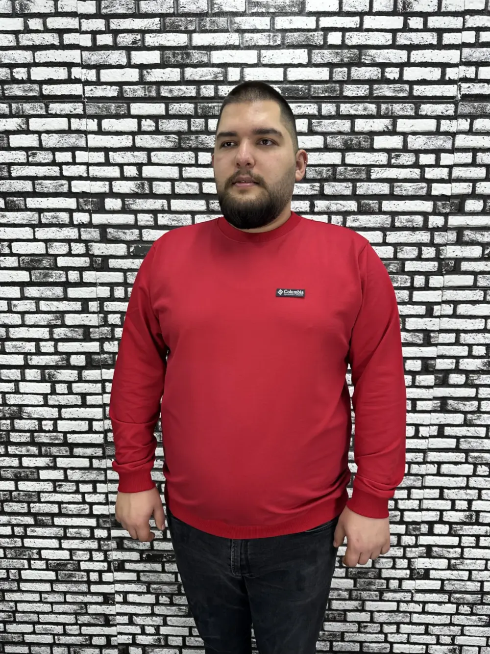 Büyük Beden Erkek Yeni Sezon Sweat Beyaz Kırmızı Siyah Lacivert Renk Dikiş Amblem