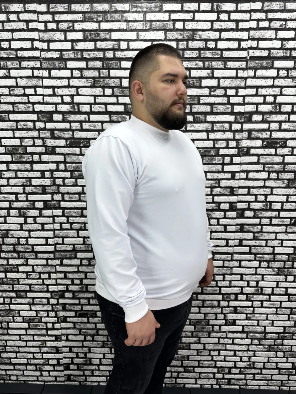 Büyük Beden Erkek Yeni Sezon Sweat Beyaz Kırmızı Siyah Lacivert Renk Modacho