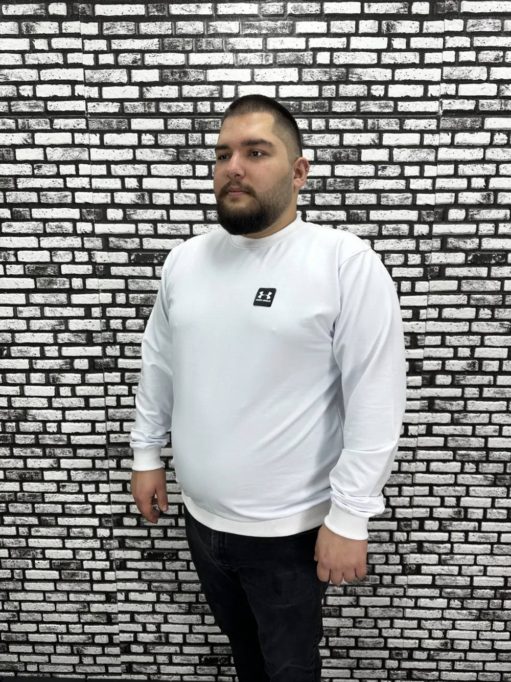 Büyük Beden Erkek Yeni Sezon Sweat Beyaz Kırmızı Siyah Lacivert Renk Dikiş Amblem