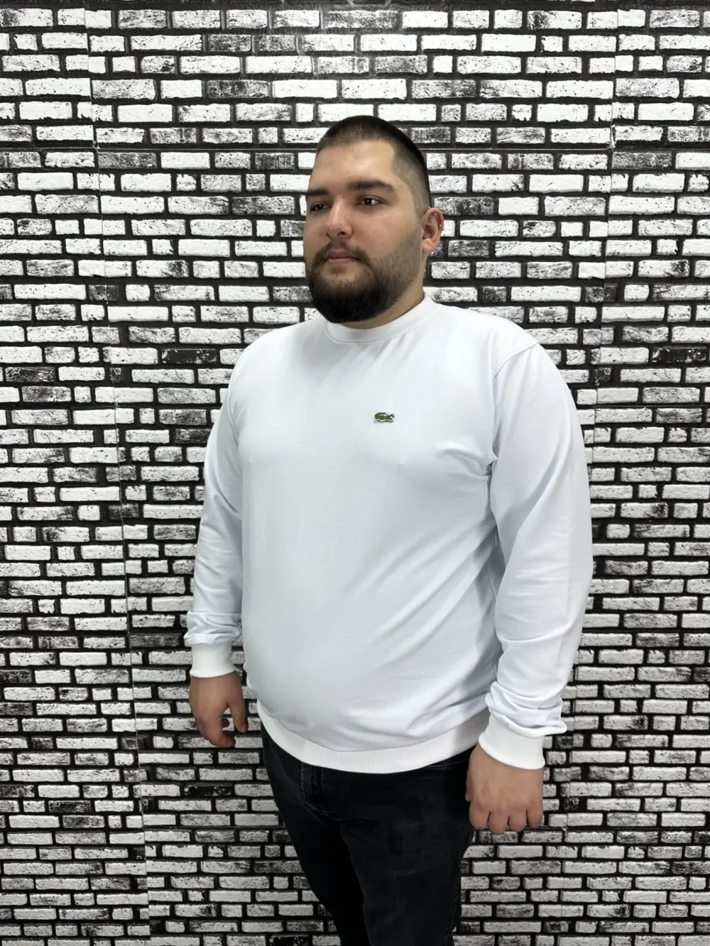 Büyük Beden Erkek Yeni Sezon Sweat Beyaz Kırmızı Siyah Lacivert Renk Dikiş Amblem