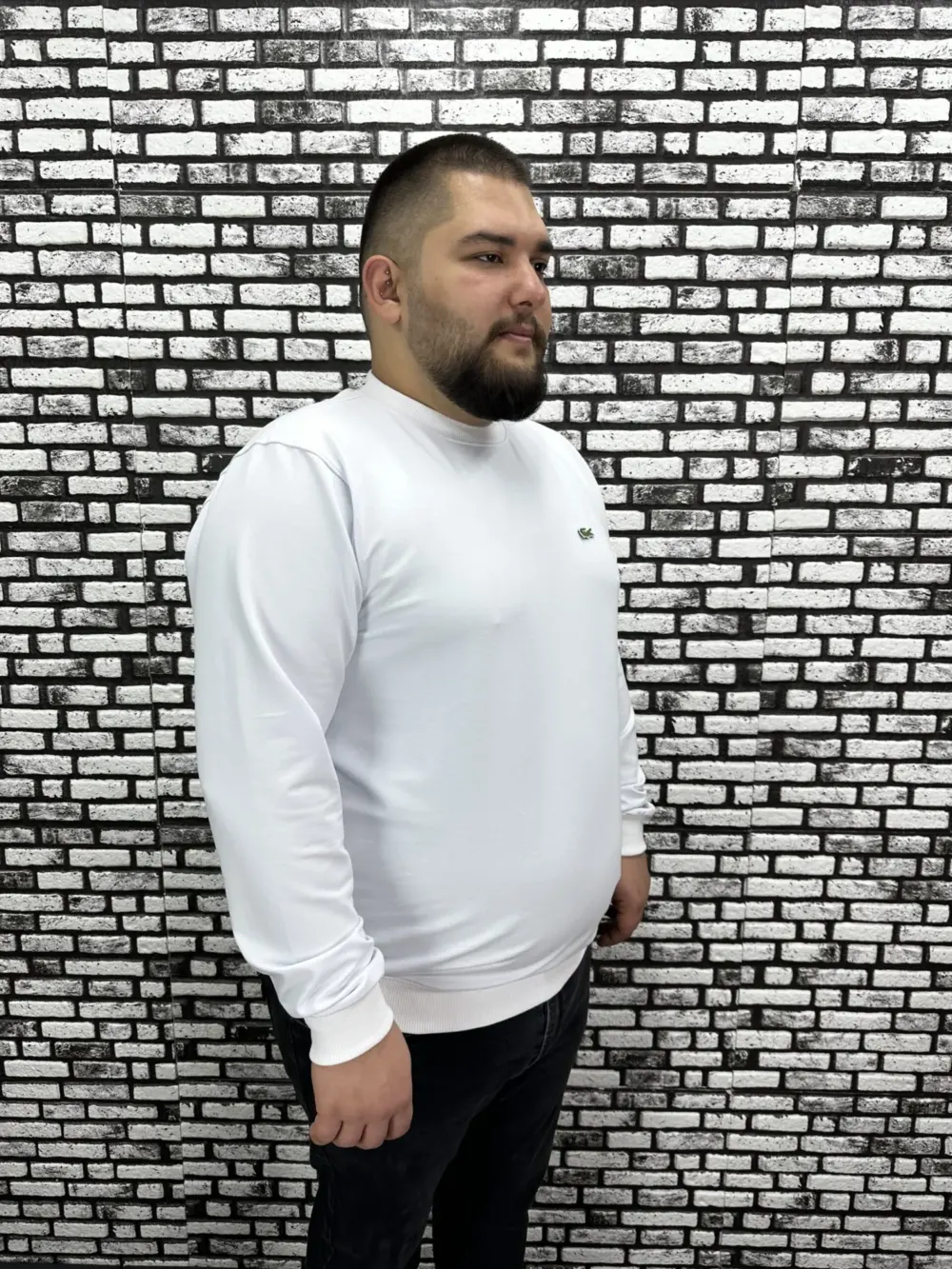 Büyük Beden Erkek Yeni Sezon Sweat Beyaz Kırmızı Siyah Lacivert Renk Dikiş Amblem