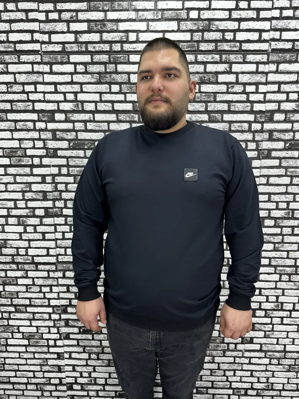 Büyük Beden Erkek Yeni Sezon Sweat Beyaz Kırmızı Siyah Lacivert Renk Dikiş Amblem