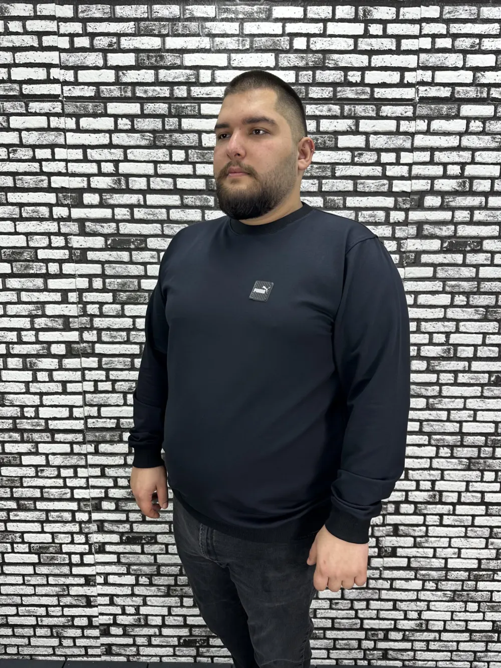 Büyük Beden Erkek Yeni Sezon Sweat Beyaz Kırmızı Siyah Lacivert Renk Dikiş Amblem