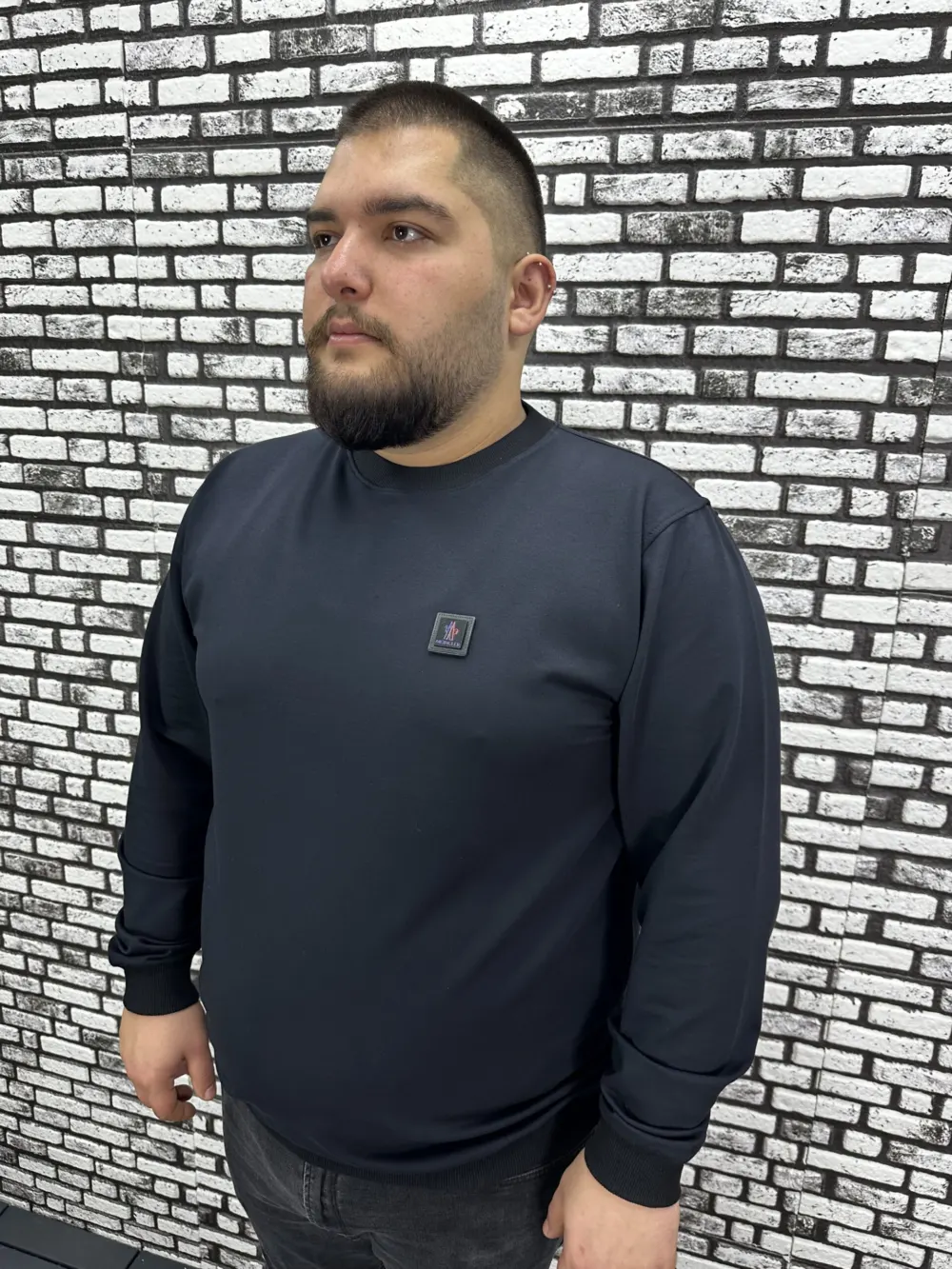 Büyük Beden Erkek Yeni Sezon Sweat Beyaz Kırmızı Siyah Lacivert Renk Dikiş Amblem