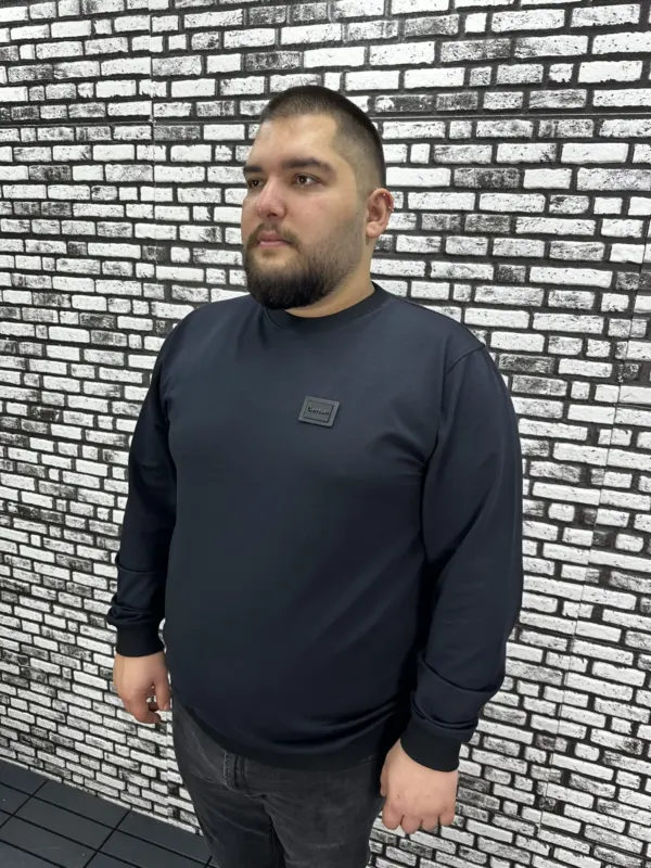 Büyük Beden Erkek Yeni Sezon Sweat Beyaz Kırmızı Siyah Lacivert Renk Dikiş Amblem