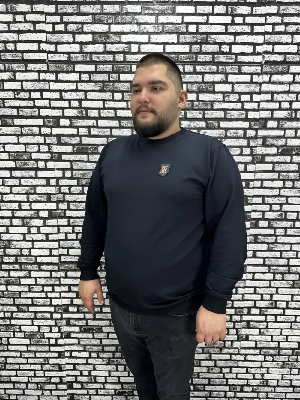 Büyük Beden Erkek Yeni Sezon Sweat Beyaz Kırmızı Siyah Lacivert Renk Dikiş Amblem