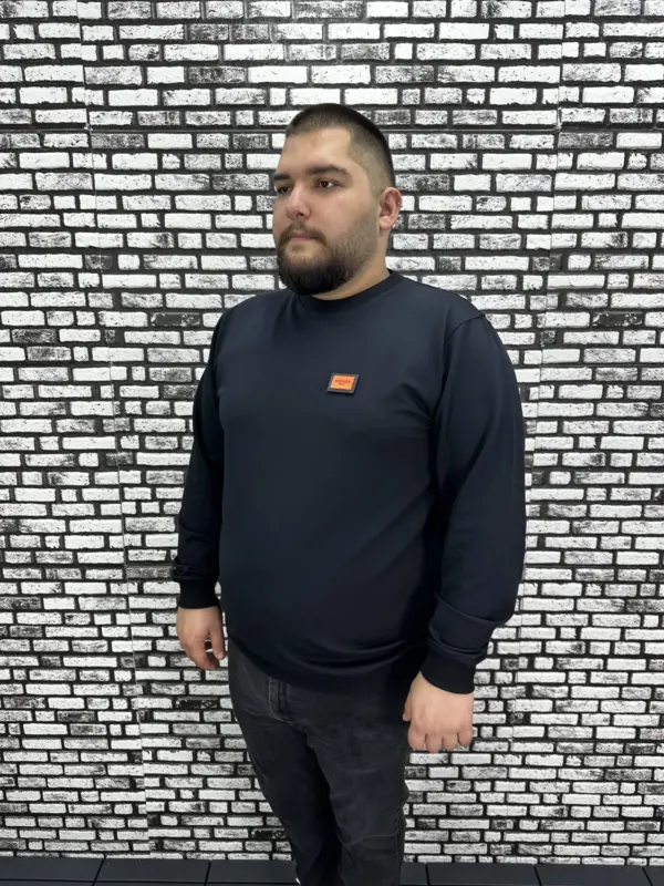 Büyük Beden Erkek Yeni Sezon Sweat Beyaz Kırmızı Siyah Lacivert Renk Dikiş Amblem