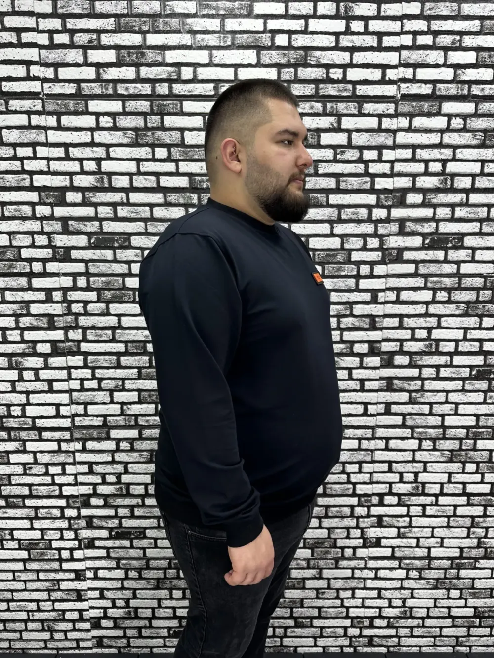 Büyük Beden Erkek Yeni Sezon Sweat Beyaz Kırmızı Siyah Lacivert Renk Dikiş Amblem