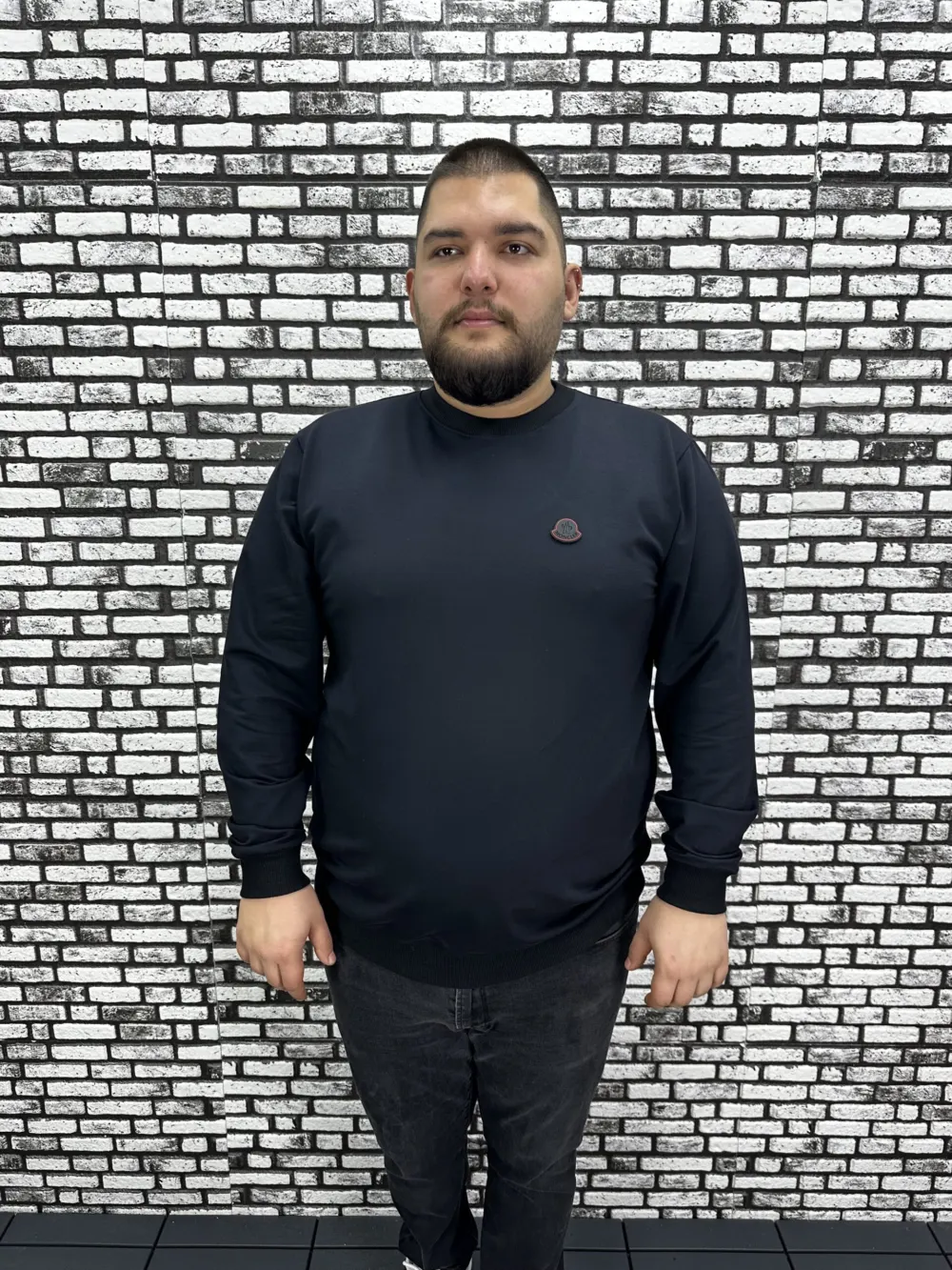 Büyük Beden Erkek Yeni Sezon Sweat Beyaz Kırmızı Siyah Lacivert Renk Dikiş Amblem