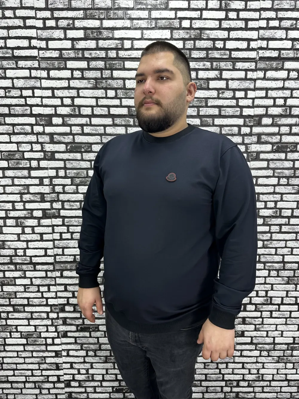 Büyük Beden Erkek Yeni Sezon Sweat Beyaz Kırmızı Siyah Lacivert Renk Dikiş Amblem