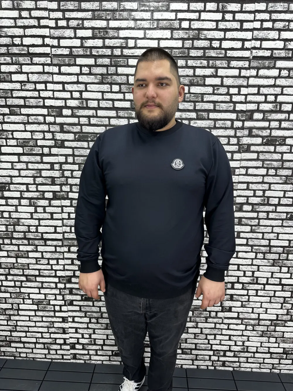 Büyük Beden Erkek Yeni Sezon Sweat Beyaz Kırmızı Siyah Lacivert Renk Dikiş Amblem