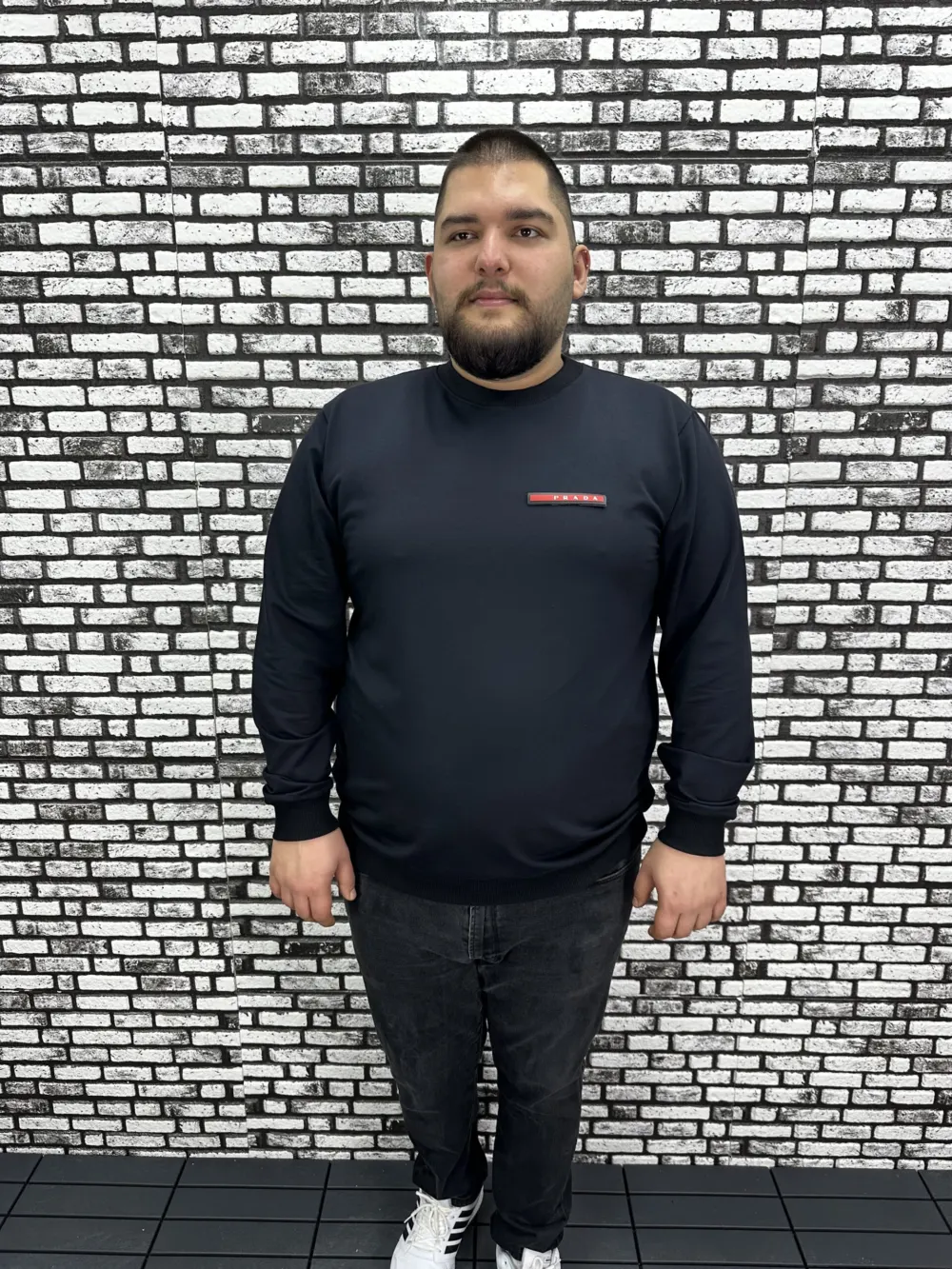 Büyük Beden Erkek Yeni Sezon Sweat Beyaz Kırmızı Siyah Lacivert Renk Dikiş Amblem