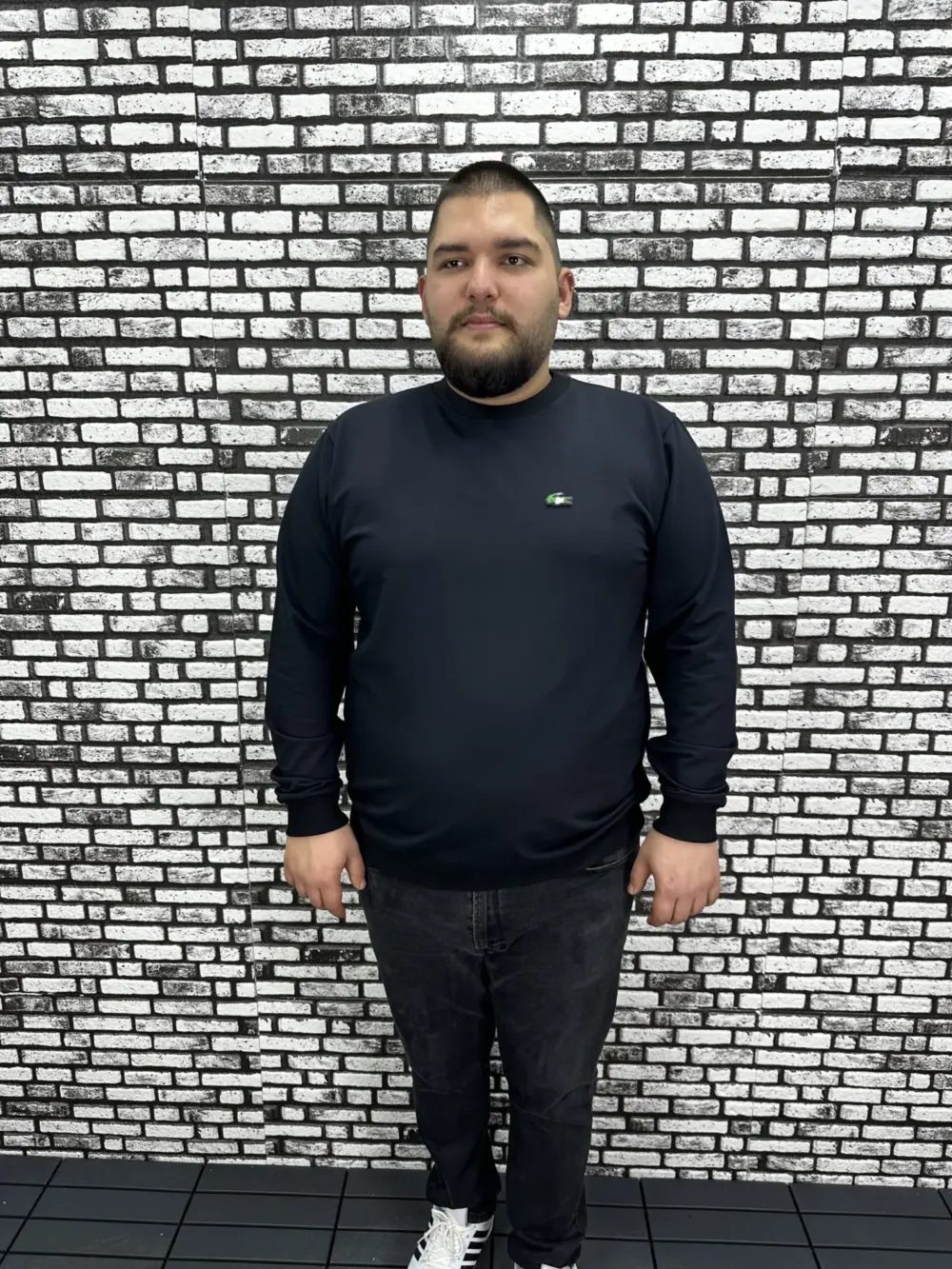 Büyük Beden Erkek Yeni Sezon Sweat Beyaz Kırmızı Siyah Lacivert Renk Dikiş Amblem