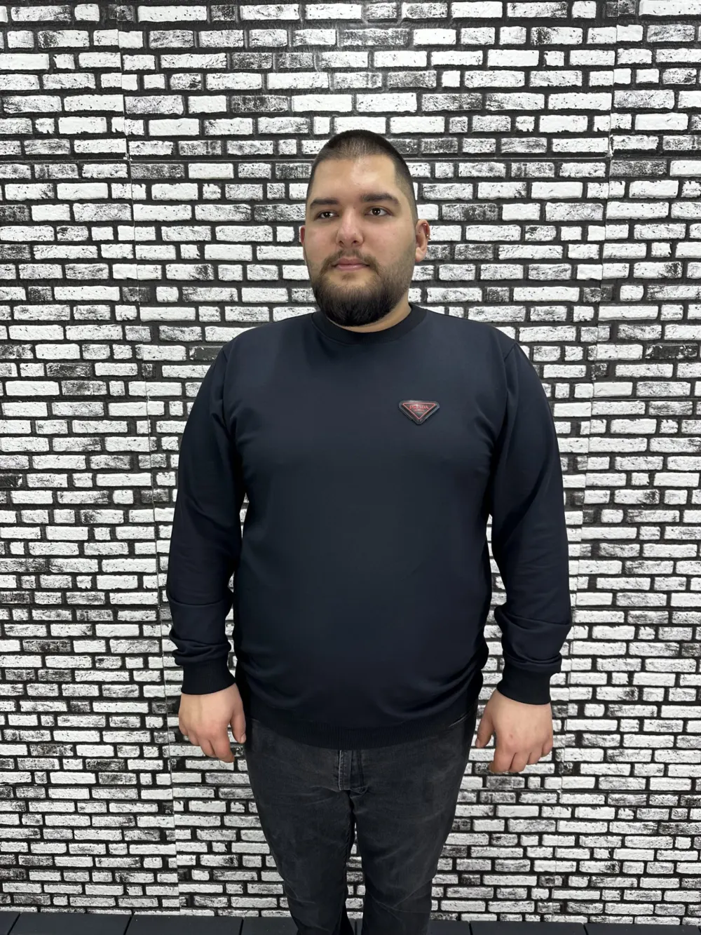 Büyük Beden Erkek Yeni Sezon Sweat Beyaz Kırmızı Siyah Lacivert Renk Dikiş Amblem