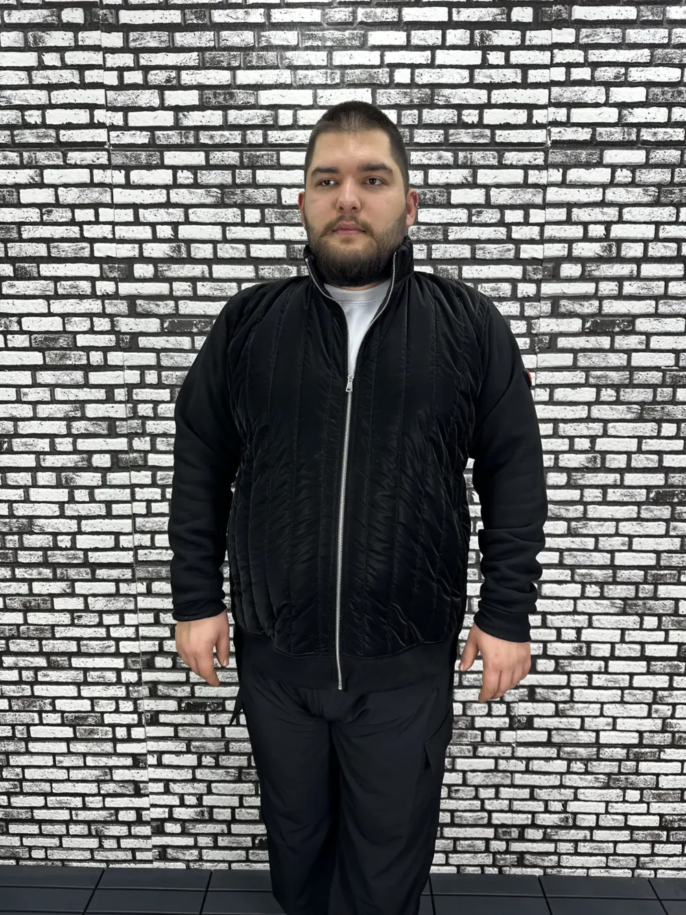 Büyük Beden Erkek Yeni Sezon Özel Tasarım Mont Kolları 3 İplik