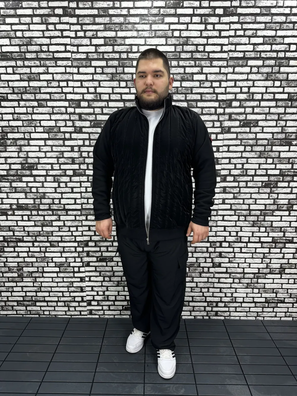 Büyük Beden Erkek Yeni Sezon Özel Tasarım Mont Kolları 3 İplik