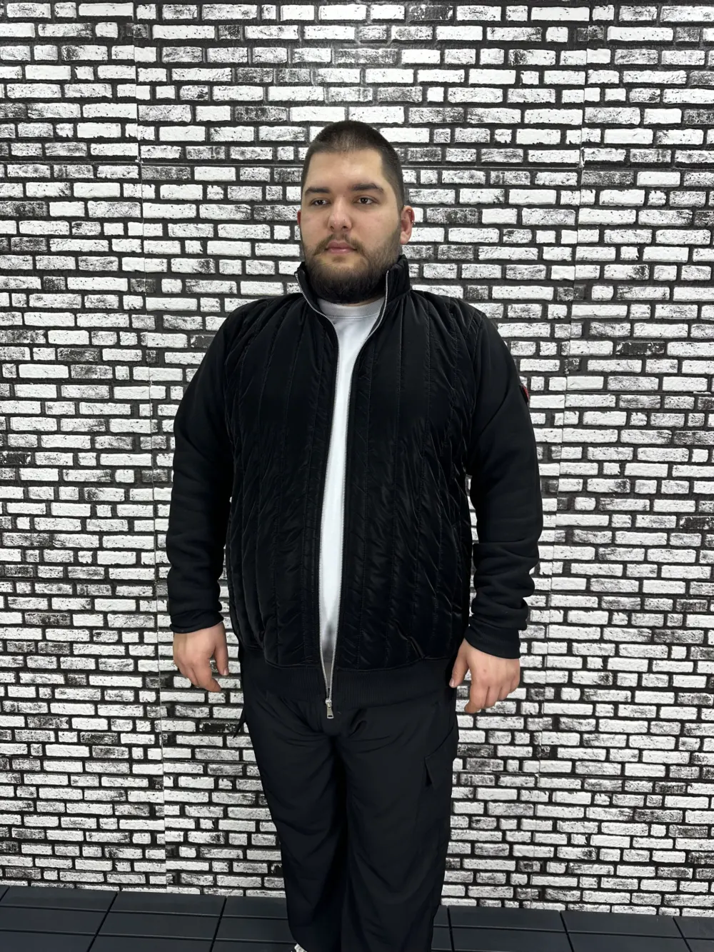 Büyük Beden Erkek Yeni Sezon Özel Tasarım Mont Kolları 3 İplik