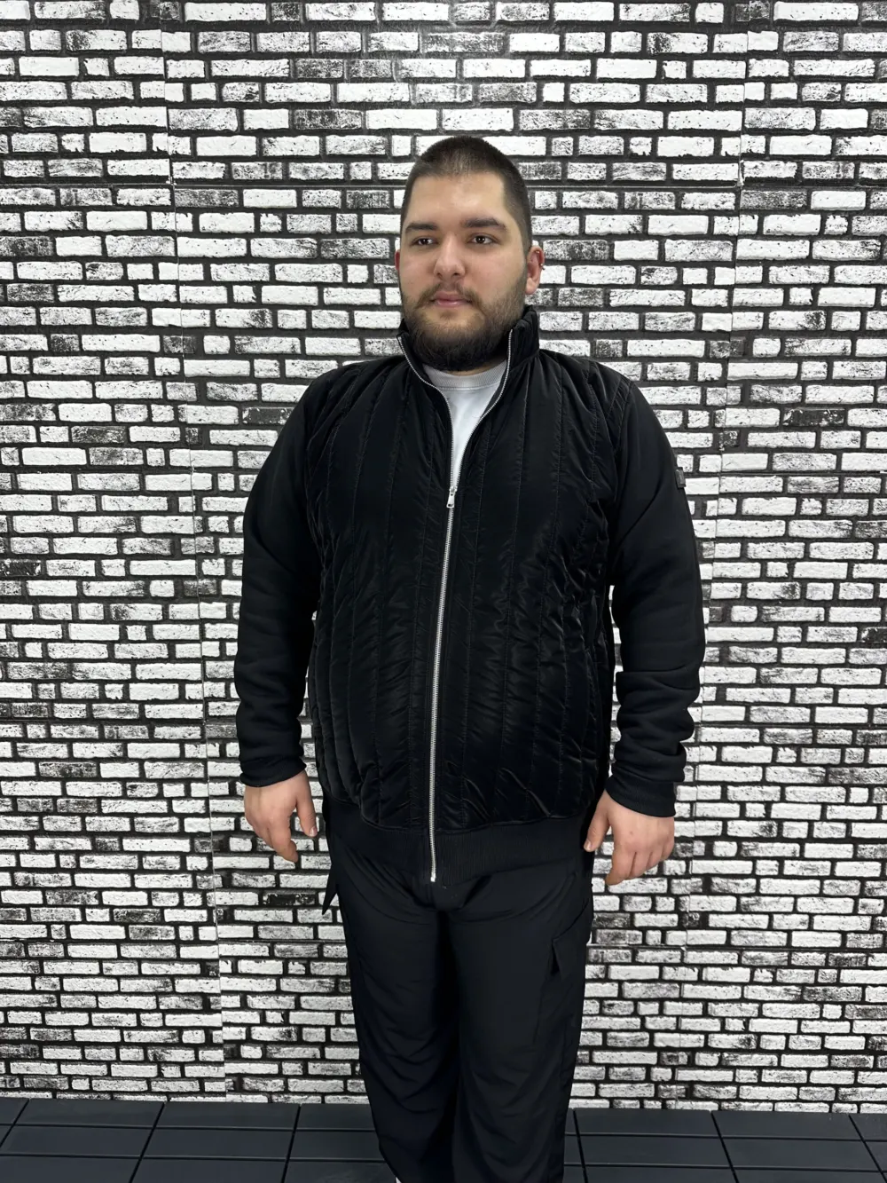 Büyük Beden Erkek Yeni Sezon Özel Tasarım Mont Kolları 3 İplik