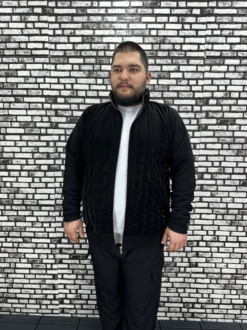 Büyük Beden Erkek Yeni Sezon Özel Tasarım Mont Kolları 3 İplik