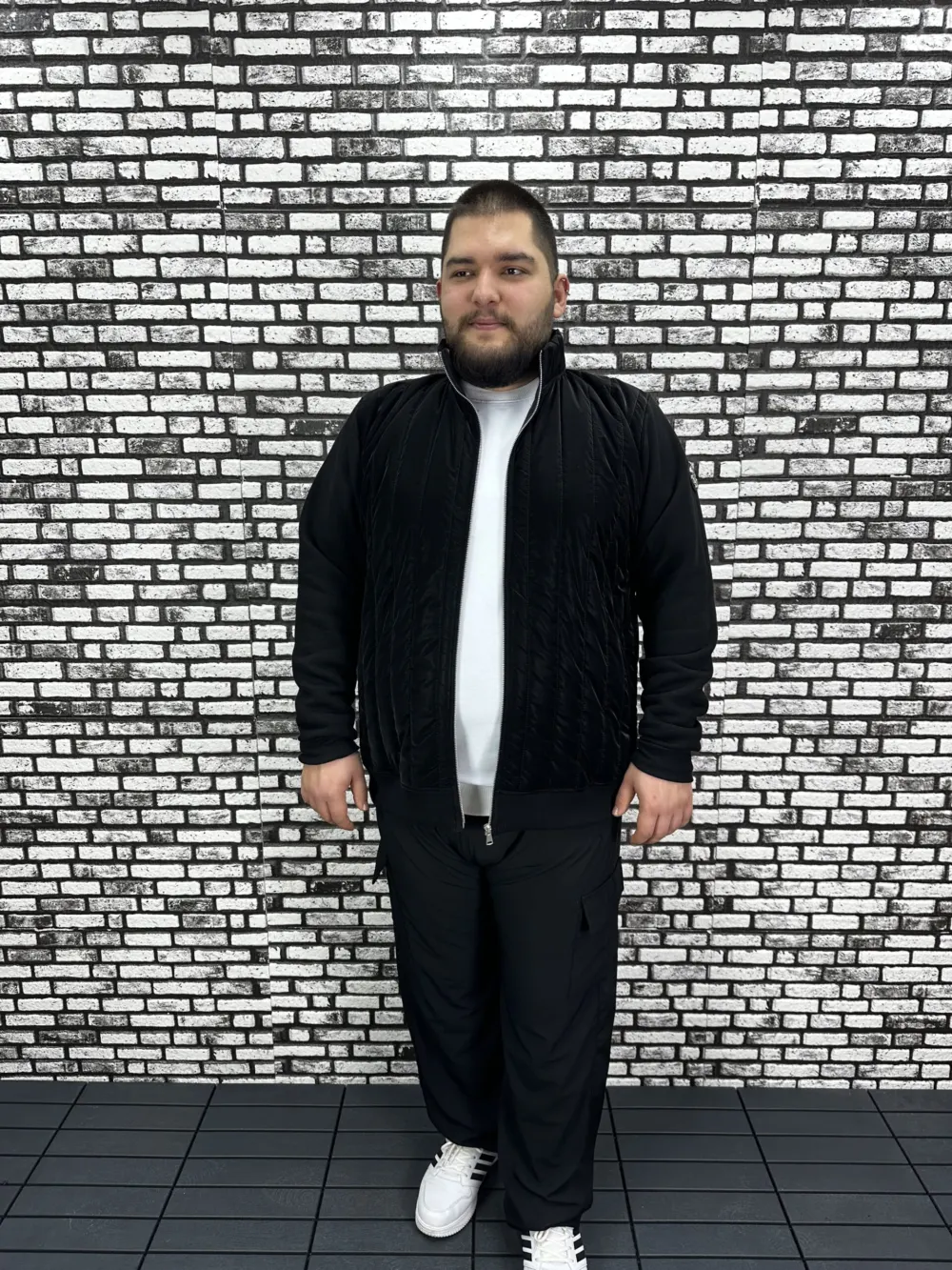 Büyük Beden Erkek Yeni Sezon Özel Tasarım Mont Kolları 3 İplik