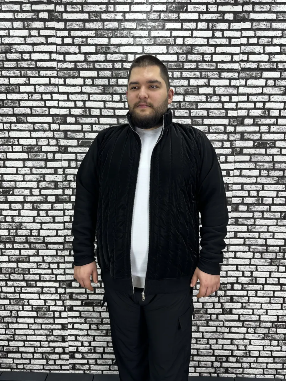 Büyük Beden Erkek Yeni Sezon Özel Tasarım Mont Kolları 3 İplik