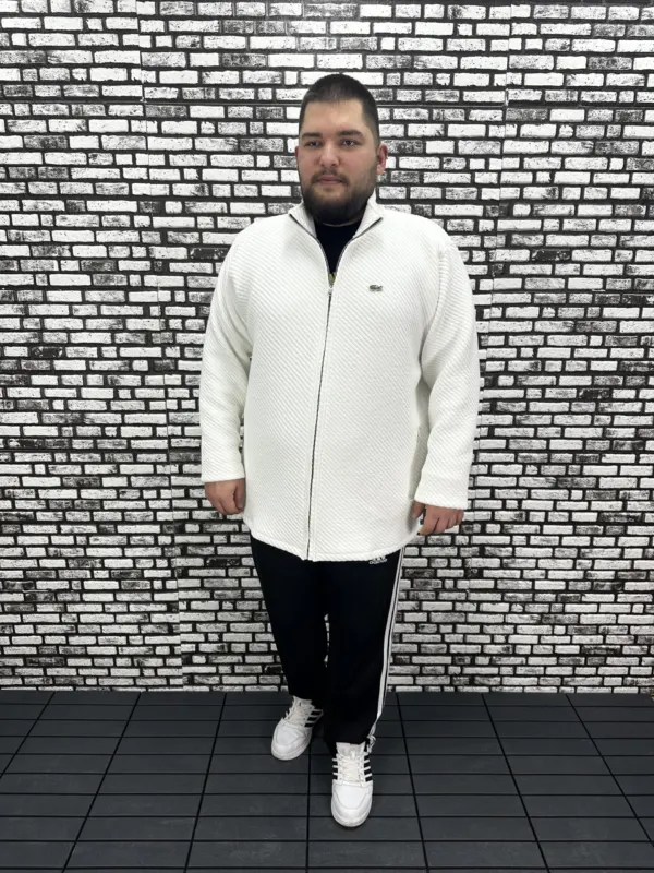 Büyük Beden Erkek Uzun Salaş Örme Kalın Hırka