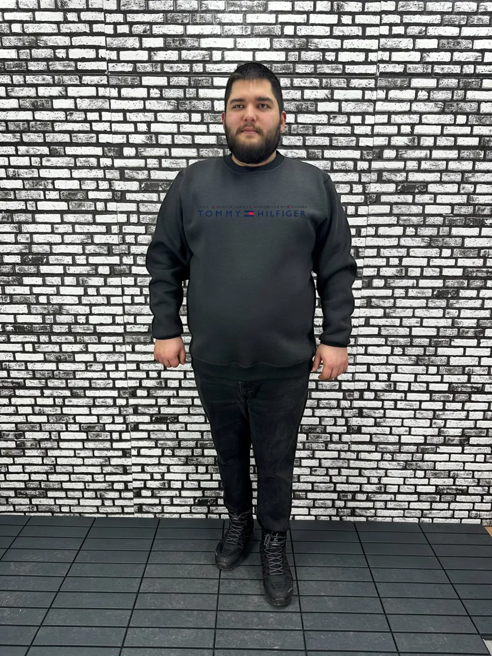 3 İplik Şardonlu Erkek Büyük Beden Yeni Sezon Sweat Dijital Baskı 3 Renk