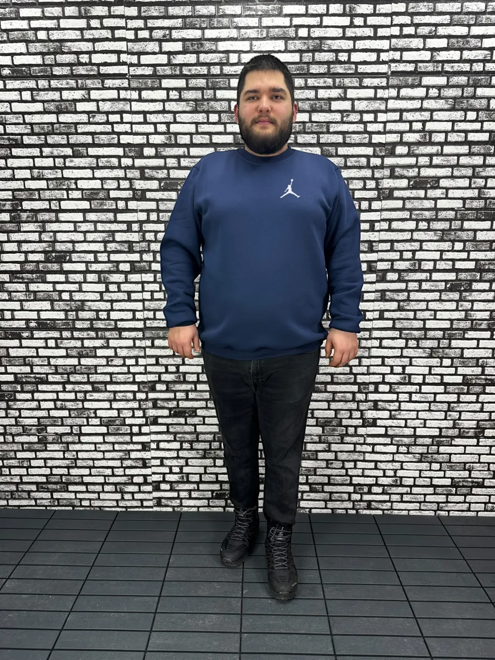 3 İplik Şardonlu Erkek Büyük Beden Yeni Sezon Sweat Dijital Baskı 3 Renk