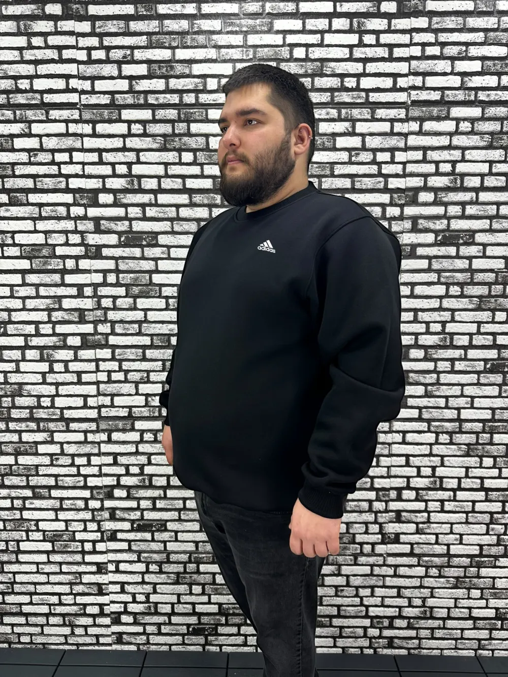 3 İplik Şardonlu Erkek Büyük Beden Yeni Sezon Sweat Dijital Baskı 3 Renk