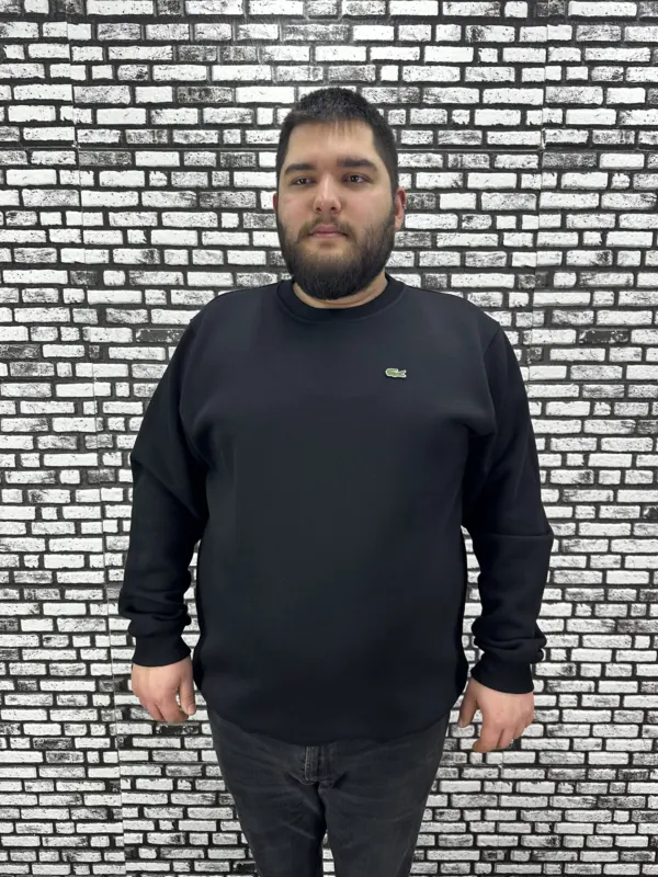 3 İplik Şardonlu Erkek Büyük Beden Yeni Sezon Sweat Dikiş Amblem 3 Renk