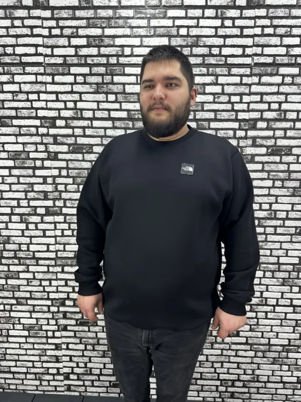 3 İplik Şardonlu Erkek Büyük Beden Yeni Sezon Sweat Dikiş Amblem 3 Renk