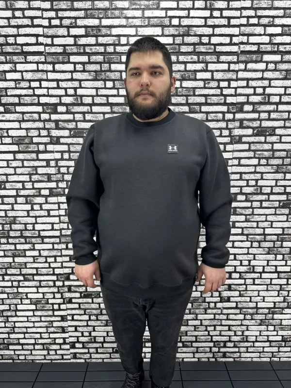 3 İplik Şardonlu Erkek Büyük Beden Yeni Sezon Sweat Dikiş Amblem 3 Renk