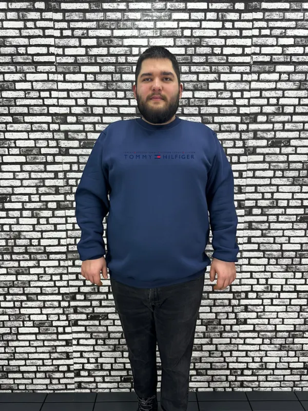 3 İplik Şardonlu Erkek Büyük Beden Yeni Sezon Sweat Dijital Baskı 3 Renk