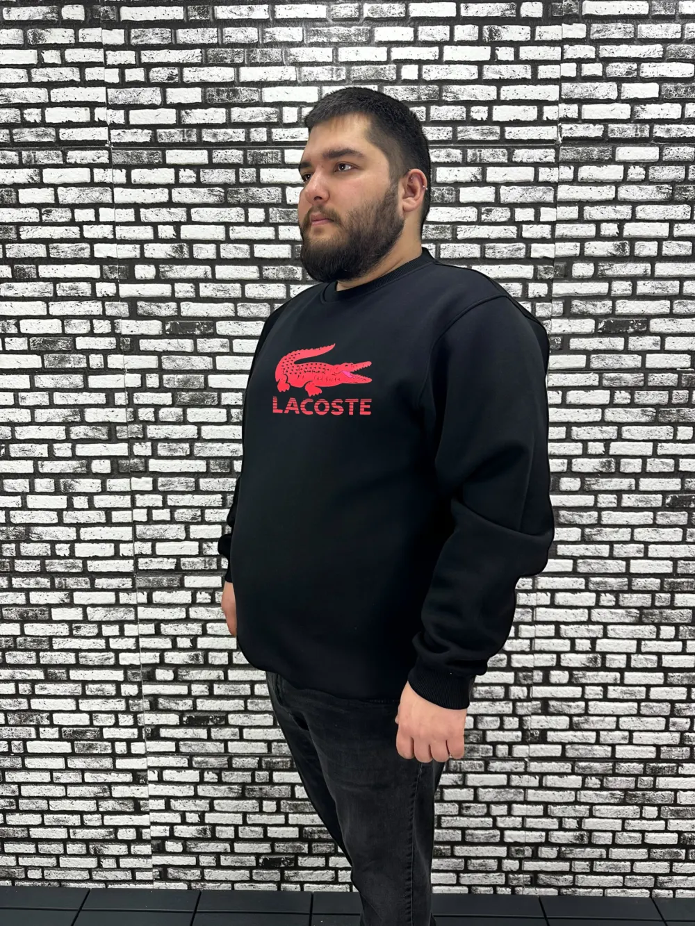 3 İplik Şardonlu Erkek Büyük Beden Yeni Sezon Sweat Dijital Baskı 3 Renk
