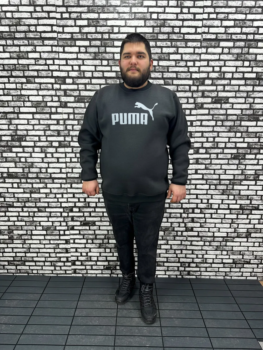 3 İplik Şardonlu Erkek Büyük Beden Yeni Sezon Sweat Dijital Baskı 3 Renk