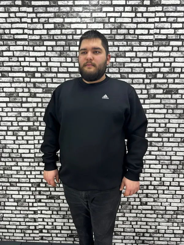 3 İplik Şardonlu Erkek Büyük Beden Yeni Sezon Sweat Dijital Baskı 3 Renk