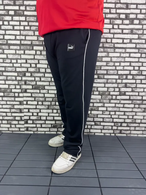 Büyük Beden Erkek Yeni Model Yan Biye Şeritli Penye Eşofman Altı Düz/Lastikli Paça Arka Cepli Kauçuk Dikiş